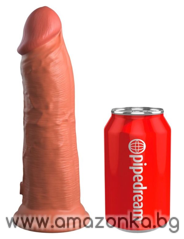  8" Vibrating + Dual Density Silicone Cock