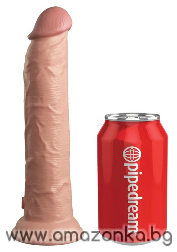 9" Vibrating + Dual Density Silicone Cock with Remote