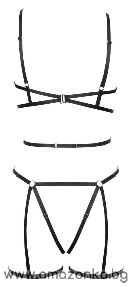 Cottelli LINGERIE Harness Set-комплект колани от 3 части