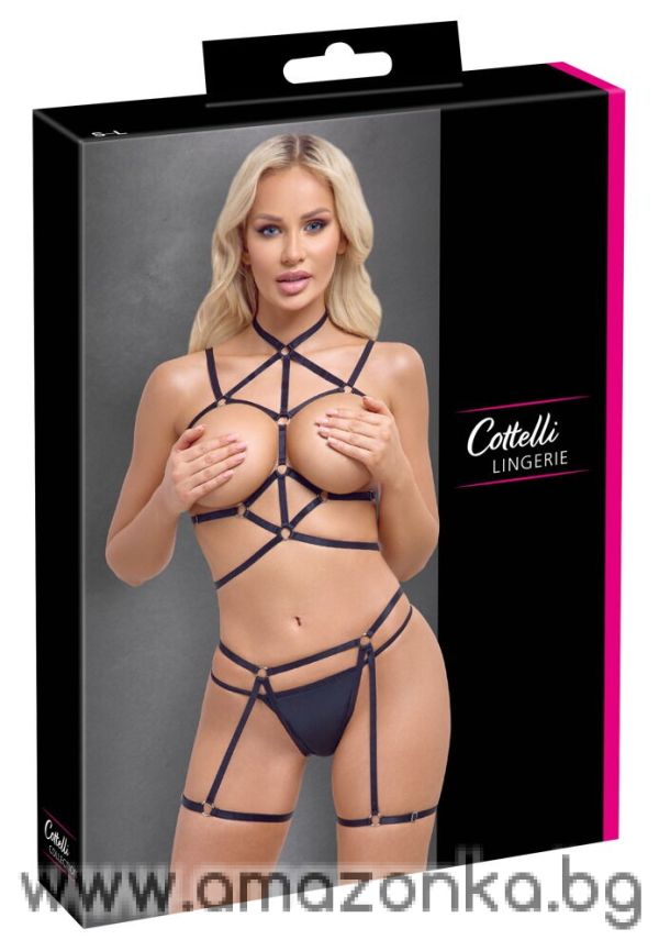 Cottelli LINGERIE Harness Set-комплект колани от 3 части