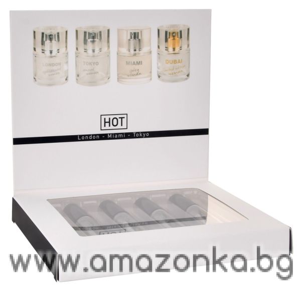 Hot Tester Box LMTD women Pheromone perfume set 4 x 5 ml