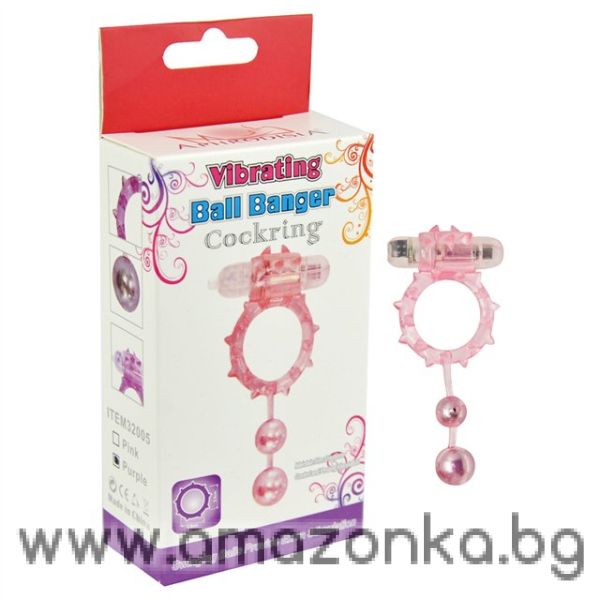 Vibrating Ball Banger Cock Ring 2 Ball