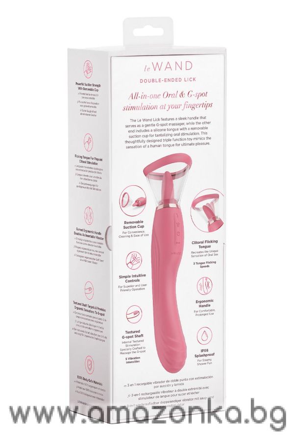 Lick 3-1 Double Ended Vibe With Licking Tongue Stimulator