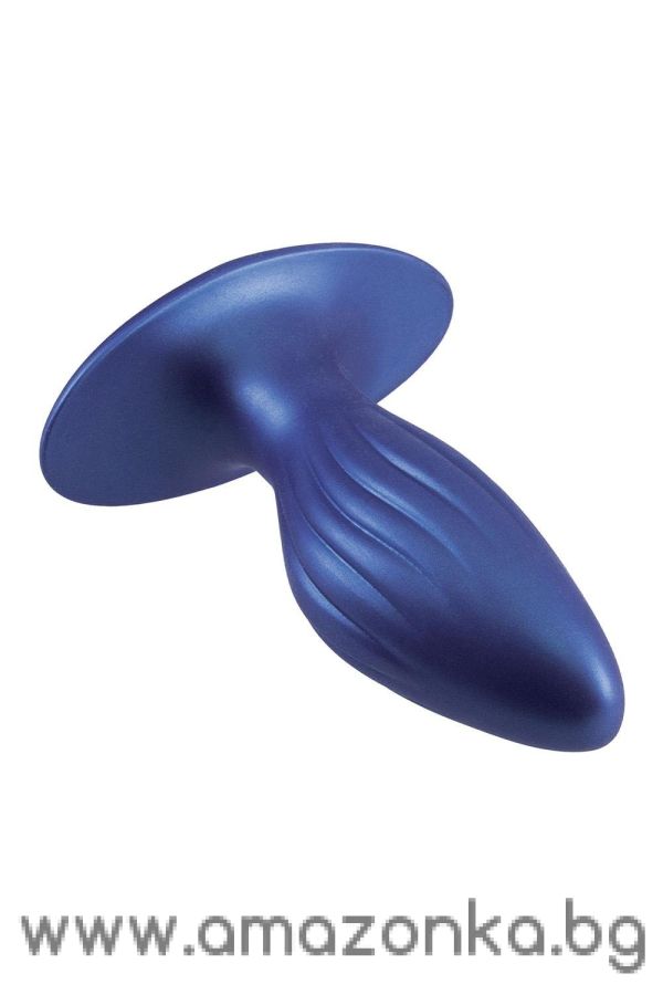 4.5 Inch Silicone Anal Plug Metallic Blue 