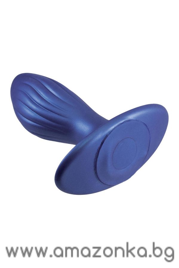 4.5 Inch Silicone Anal Plug Metallic Blue 