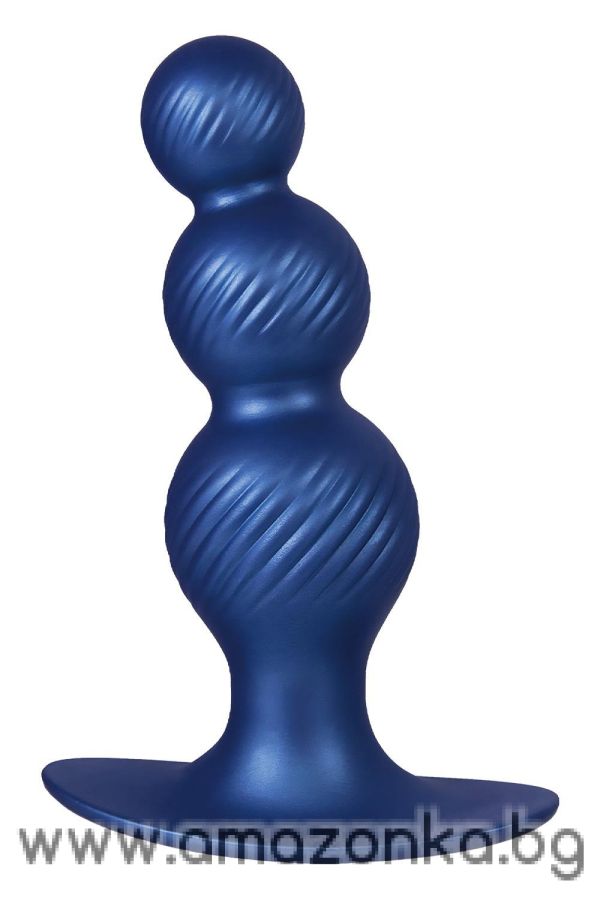 5 Inch Silicone Anal Plug In Metallic Blue
