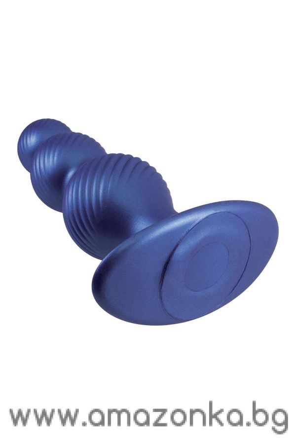 5 Inch Silicone Anal Plug In Metallic Blue