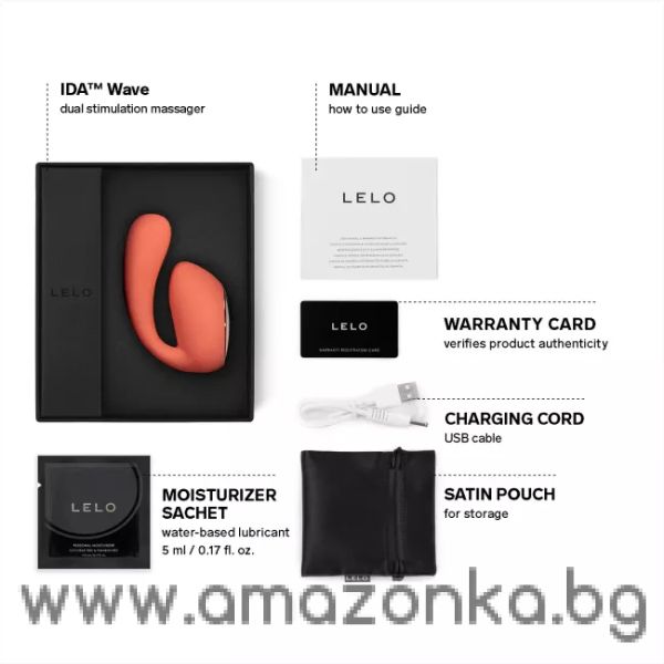 LELO Ida Wave with APP Coral Red