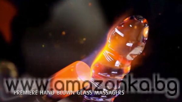 Hand-blown glass plug- No. 26