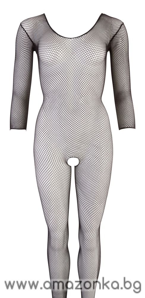 Fishnet Catsuit black-Size: S-L