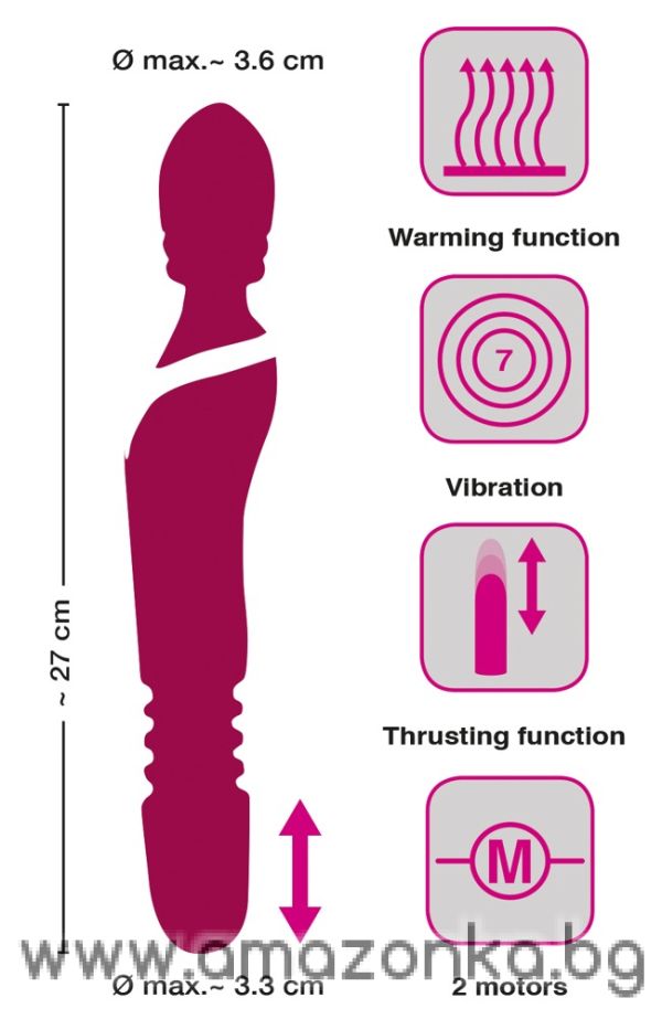 Massage Wand Warming & Thrusting Vibe