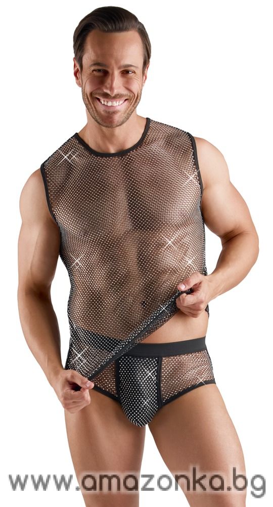 Провокативна мрежа с бляскави акценти!-Svenjoyment;Size:L