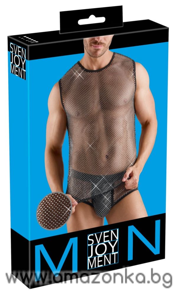 Провокативна мрежа с бляскави акценти!-Svenjoyment;Size:XL