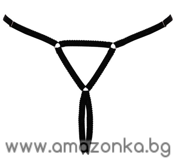 Cottelli LINGERIE Luxurious Crotchless String с кристали-Size:S-L