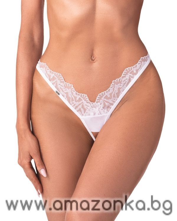 Obsessive Arrowel Thong- Colour: white Size:S/M