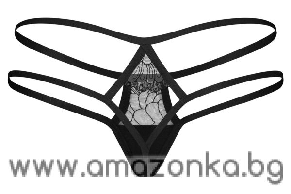 Obsessive Arrowel Thong- Colour:black-Size:S/M