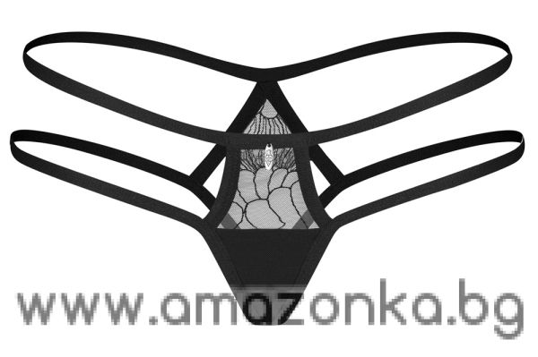 Obsessive Arrowel Thong- Colour:black-Size:S/M