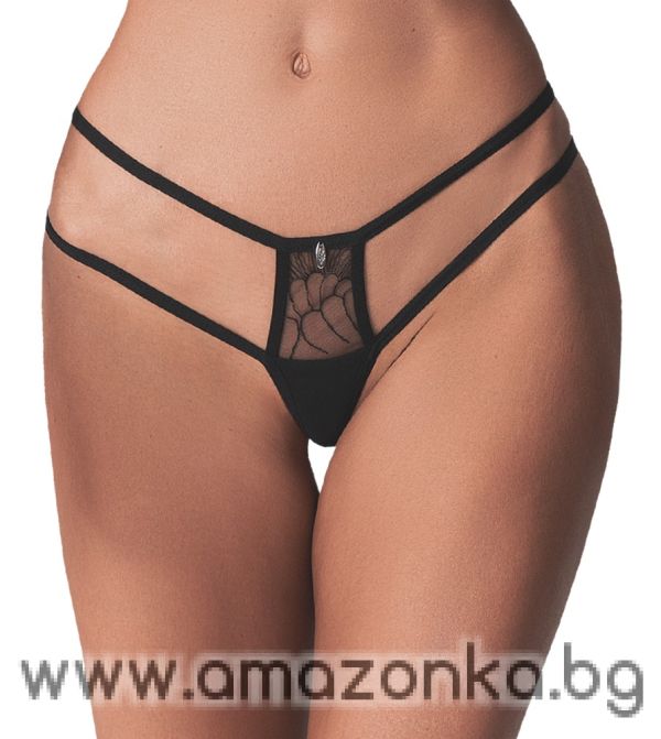 Obsessive Arrowel Thong- Colour:black-Size:S/M