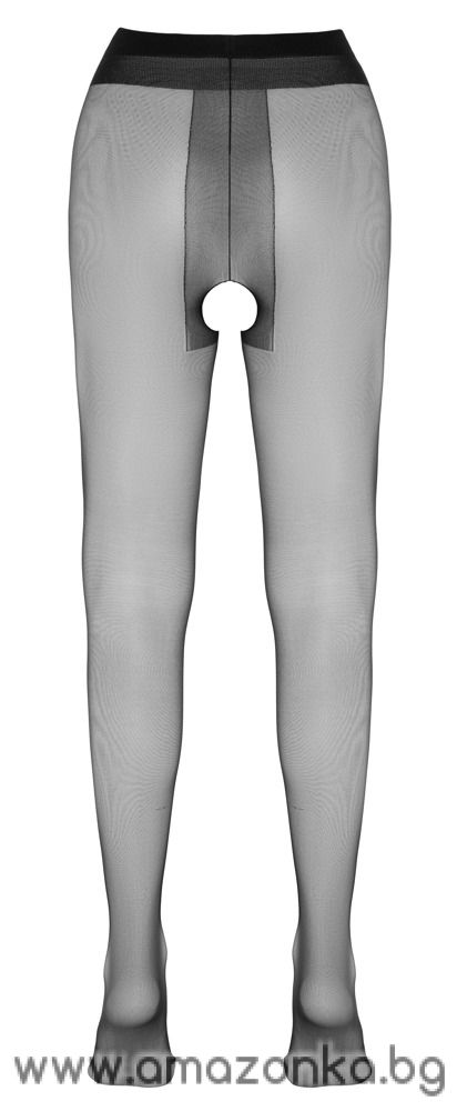 Cottelli LEGWEAR Open Crotch Tights-Size:3