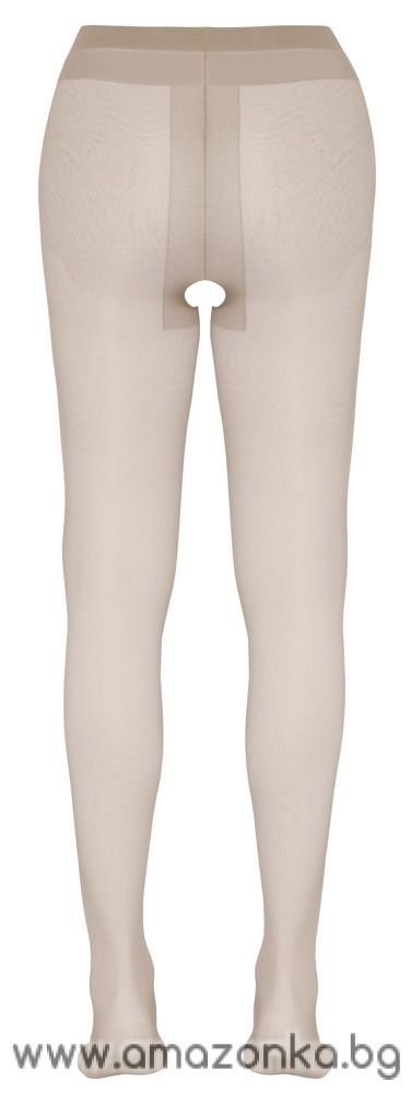 Cottelli LEGWEAR Skin-Coloured Open Crotch Tights