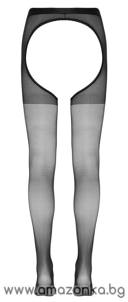 Cottelli LEGWEAR Open Crotch Tights-Size:S/M