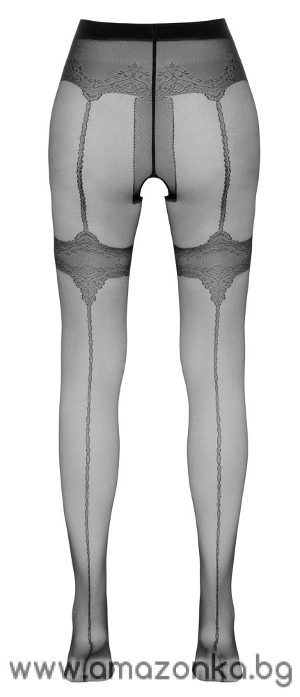 Cottelli LEGWEAR Suspender Crotchless Tights-Size:2
