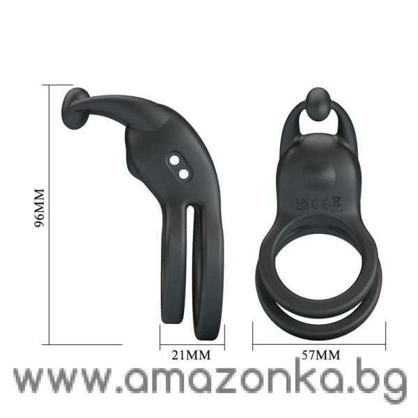 PRETTYLOVE Goodwin Vibrating Double Cock Ring