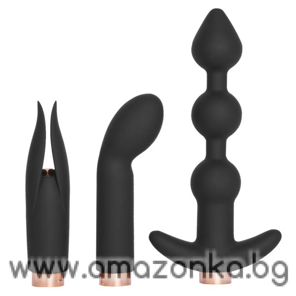 Aphrodisia Premium Pleasure Kit 4 в 1 – Вибратор с 3 приставки, 10 режима и USB зареждане