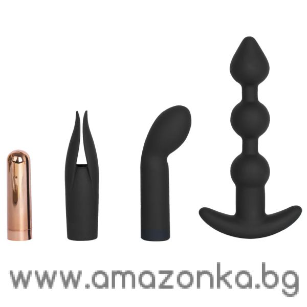 Aphrodisia Premium Pleasure Kit 4 в 1 – Вибратор с 3 приставки, 10 режима и USB зареждане