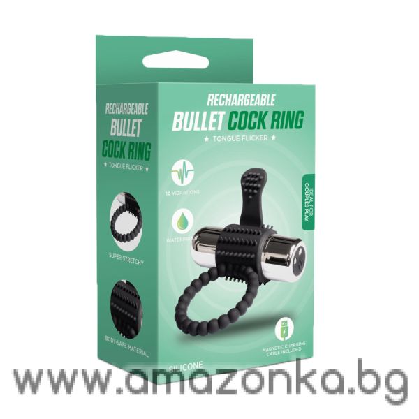 Rechargeable Cock Ring Tongue Flicker
