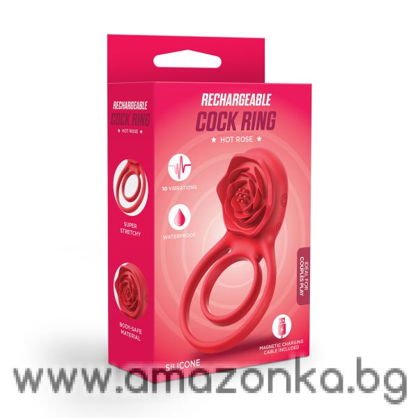 Hot Rose COCK RING 2 IN 1 Thrusting Massager