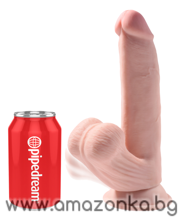 8 Inch Triple Density Cock With Swinging Balls Light