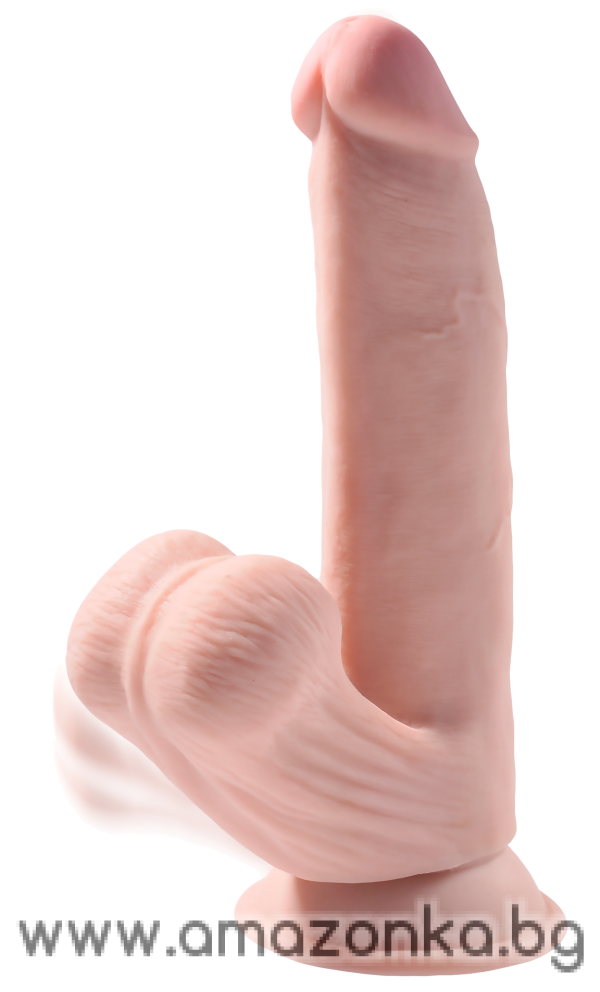 8 Inch Triple Density Cock With Swinging Balls Light