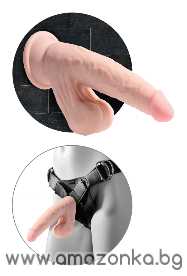 8 Inch Triple Density Cock With Swinging Balls Light