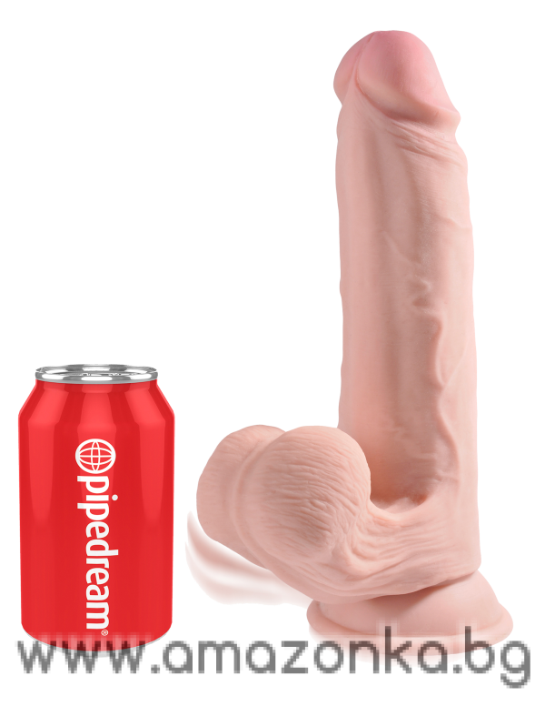 9 Inch Triple Density Cock With Swinging Balls Light