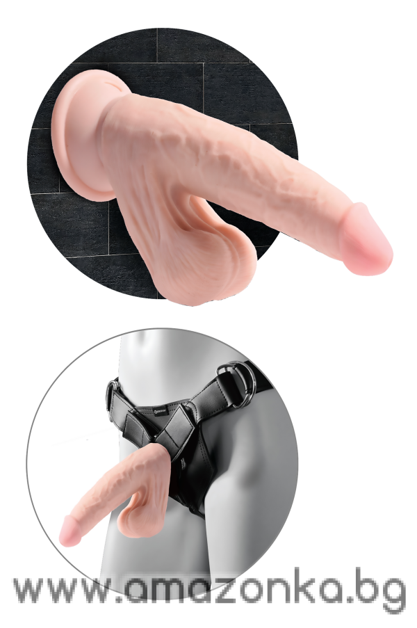 9 Inch Triple Density Cock With Swinging Balls Light