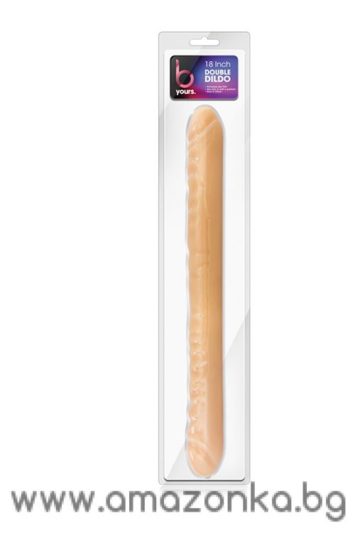 B YOURS 18INCH DOUBLE DILDO BEIGE