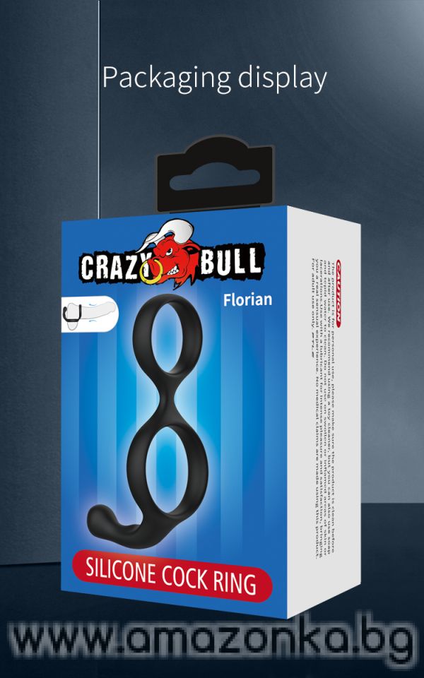 Класически силиконов ерекционен пръстен Crazy Bull Florian