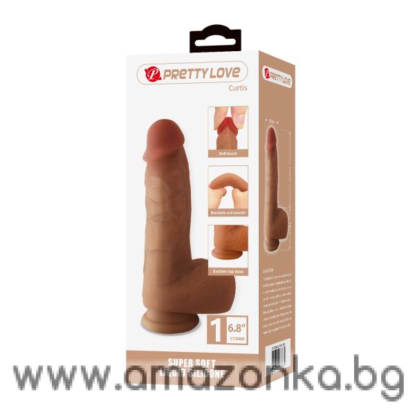 Pretty Love Curtis 6.8" Super Soft Liquid Silicone Dildo