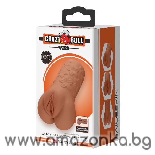 Crazy Bull Scarlet-Реалистичен мъжки мастурбатор