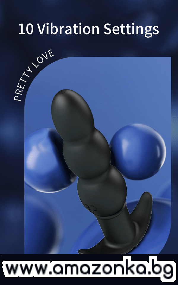 Анатомичен силиконов анален вибратор с Т-образна дръжка Pretty Love Aeaeeas, силикон11 см x 3 см.10 режима на вибрация