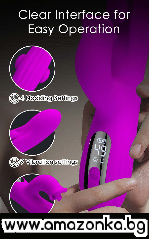 PRETTY LOVE-Yalanda-Purple-Nodding Rabbit Vibrator