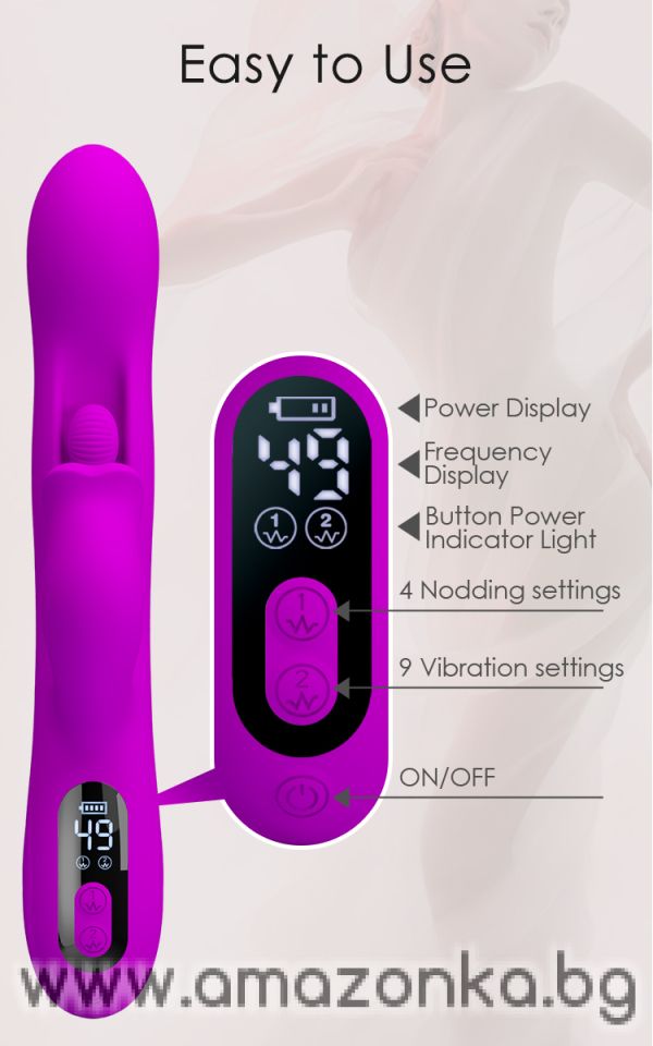 PRETTY LOVE-Yalanda-Purple-Nodding Rabbit Vibrator