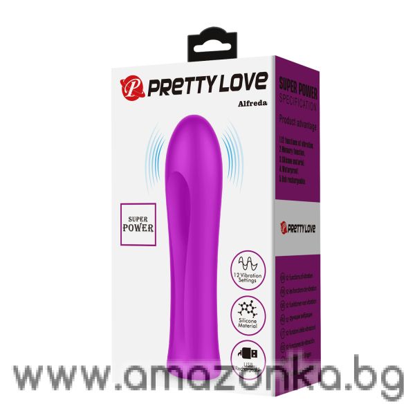 Мини гъвкав силиконов вибратор с релефна текстура и памет PRETTY LOVE ALFREDA 