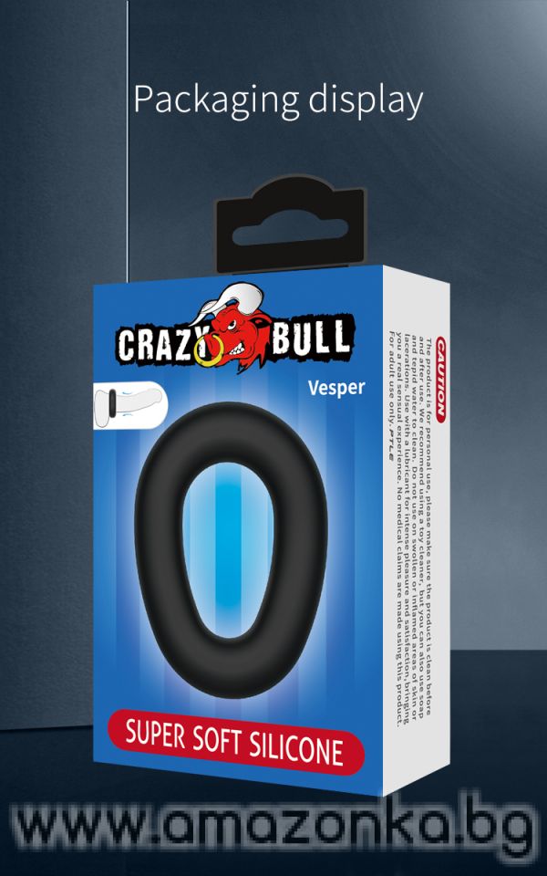 Еластичен силиконов еректилен пръстен за пенис за по-дълга ерекция CRAZY BULL Vesper