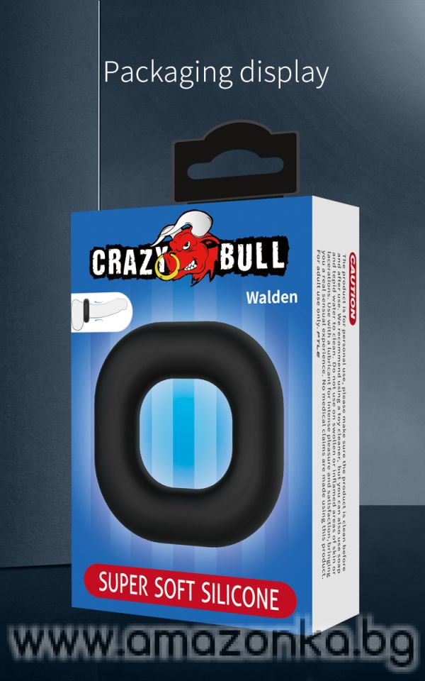 Масивен удебелен силиконов еректилен пръстен за пенис CRAZY BULL WALDEN 