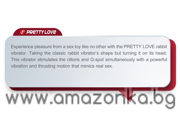 Силиконов заек вибратор за G-точка и клитор с 10 функции PRETTY LOVE ARND 