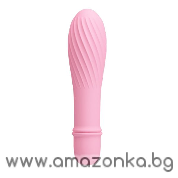 Силиконов мини вибратор с 10 функции PRETTY LOVE SOLOMON BABY PINK – 12.3 см