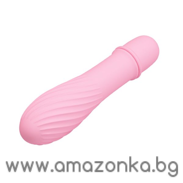 Силиконов мини вибратор с 10 функции PRETTY LOVE SOLOMON BABY PINK – 12.3 см