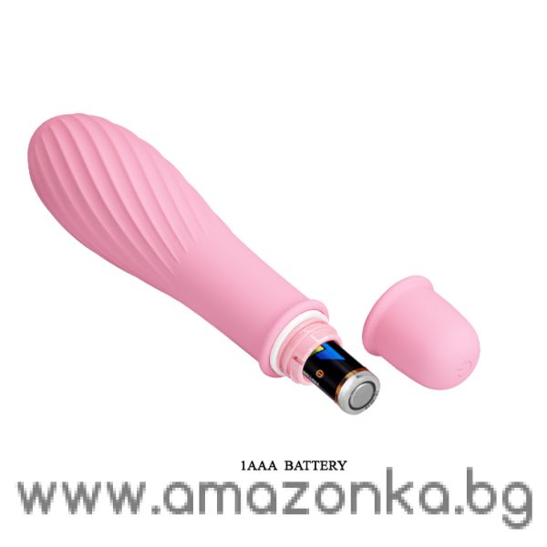 Силиконов мини вибратор с 10 функции PRETTY LOVE SOLOMON BABY PINK – 12.3 см